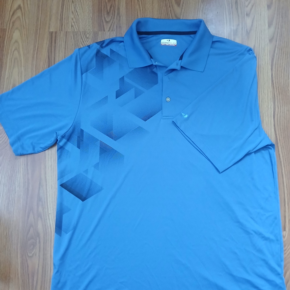 Grand Slam Off Course Championship Striped Golf Polo Men's‎ XXL